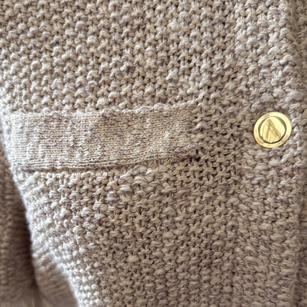 J. Crew Beige Textured Short Sleeve Top - Picture 2 of 5